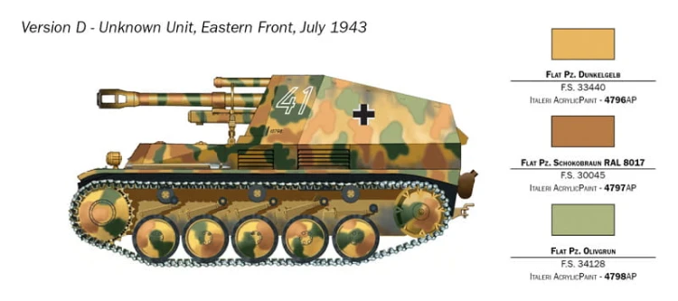 Działo samobieżne Sd.Kfz.124 Wespe 7061 Italeri