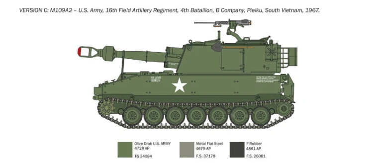 Haubica samobieżna M109A2/A3G 6589 Italeri