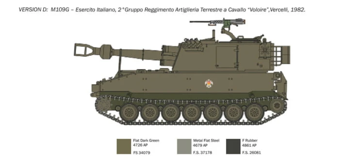 Haubica samobieżna M109A2/A3G 6589 Italeri