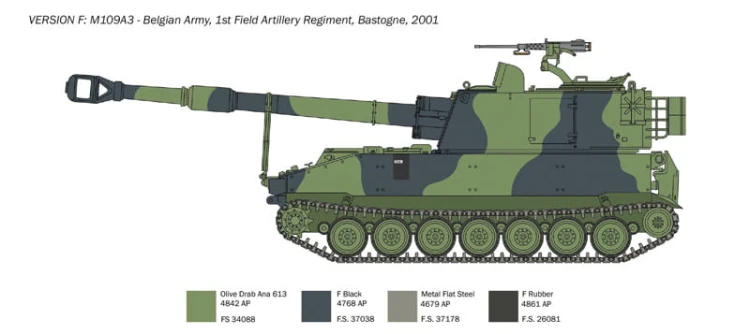 Haubica samobieżna M109A2/A3G 6589 Italeri