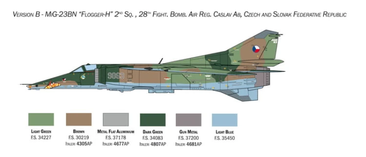 Samolot Mikoyan MiG-27/23BN 2817 Italeri