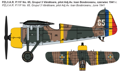 Samolot PZL/IAR P.11F 72521 IBG Models