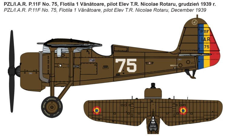 Samolot PZL/IAR P.11F 72521 IBG Models