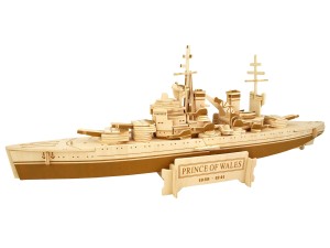 Okręt Prince of Wales składanka drewniana