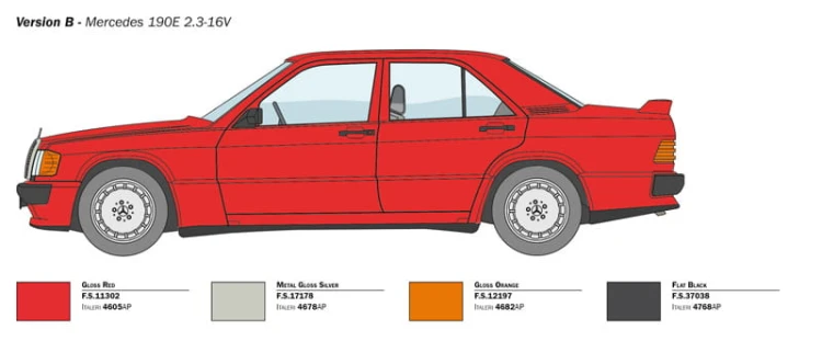 Mercedes Benz 190E 2.3 16V 3624 Italeri