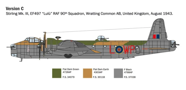 Samolot Short Stirling Mk.III 1462 Italeri