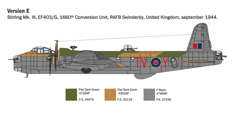 Samolot Short Stirling Mk.III 1462 Italeri