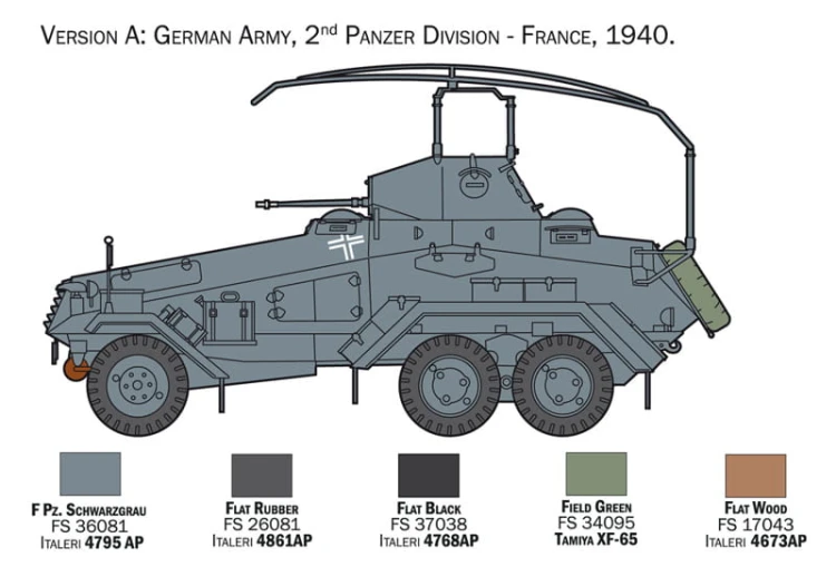 Samochód rozpoznawczy 6-Rad Sd.Kfz.232 6433 Italeri