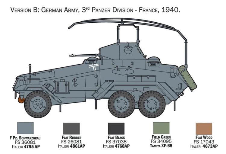 Samochód rozpoznawczy 6-Rad Sd.Kfz.232 6433 Italeri