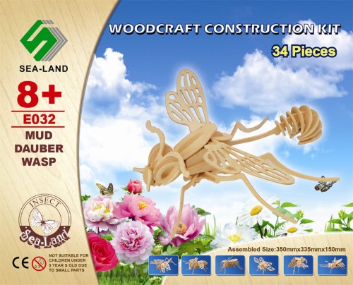 Osa składanka drewniana puzzle 3D E032 Sea-Land