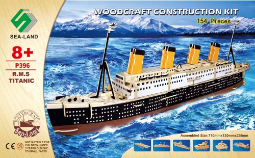 Statek pasażerski R.M.S Titanic składanka drewniana puzzle 3D P396 Sea-Land