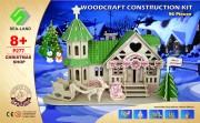 Domek sklep świąteczny składanka drewniana puzzle 3D P277 Sea-Land