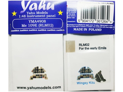 Fototrawiona tablica do Bf109 E (RLM02) YMA4908 Yahu