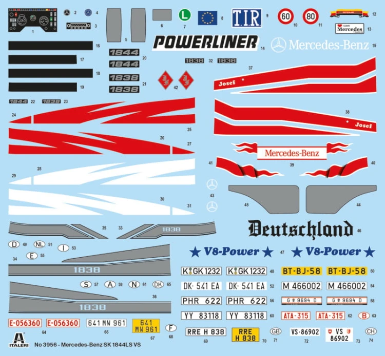 Mercedes Benz SK 1844 LS V8 3956 Italeri