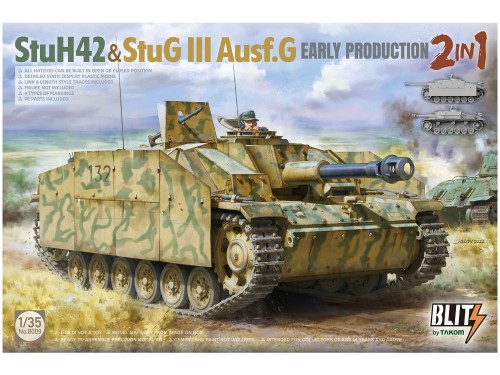 Działo StuG Sturmgeschutz III Ausf.G StuH42 8009 Takom