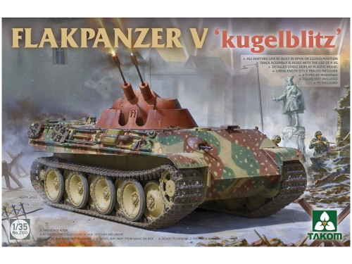 Działo Flakpanzer V kugelblitz 2150 Takom