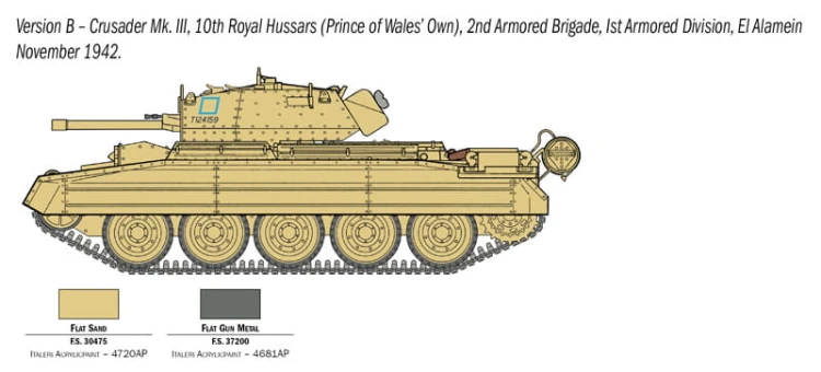 Czołg Crusader Mk.III 6592 Italeri