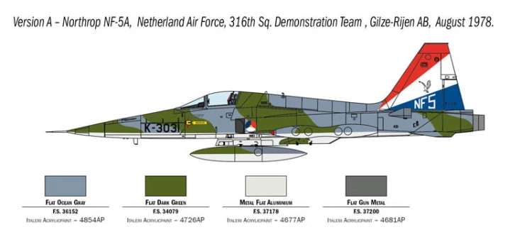 Samolot Northrop F-5A Freedom Fighter 1441 Italeri