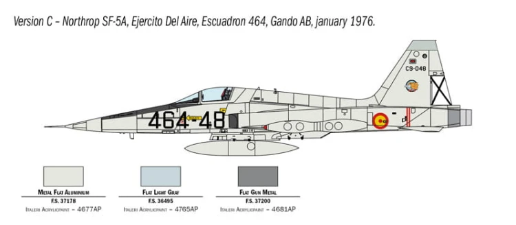 Samolot Northrop F-5A Freedom Fighter 1441 Italeri