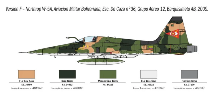 Samolot Northrop F-5A Freedom Fighter 1441 Italeri