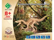 Dinozaur Velociraptor składanka drewniana J004