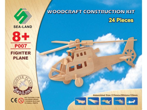 Helikopter wojskowy składanka drewniana P007 Sea-Land