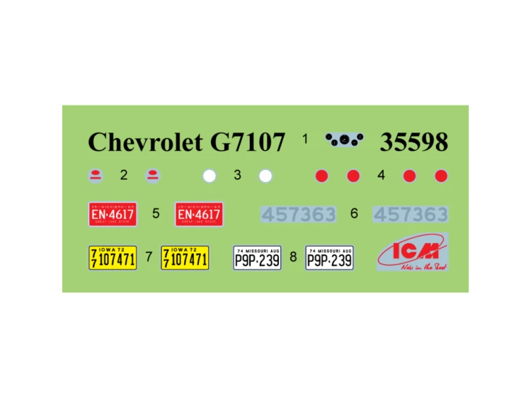 Ciężarówka wojskowa Chevrolet G7107 35598 ICM