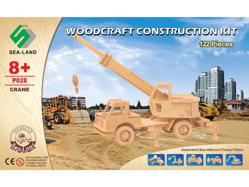 Samochód ciężarowy dźwig składanka puzzle 3D P028 Sea-Land