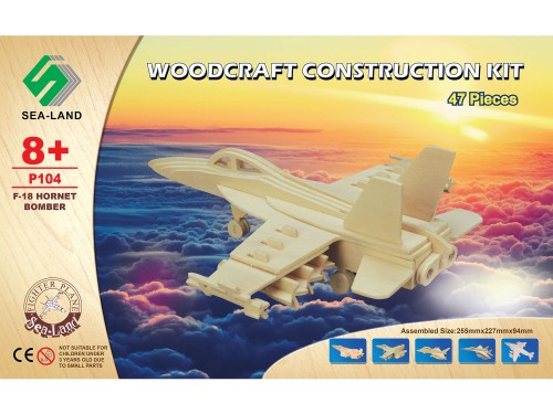 Samolot F-18 Hornet składanka drewniana P104 Sea-Land