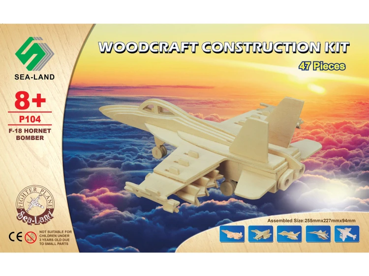 Samolot F-18 Hornet składanka drewniana P104 Sea-Land
