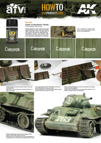 Weathering Dark streaking grime AK024 AK Interactive