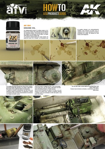 Weathering Engine oil fresh finish AK084 AK Interactive