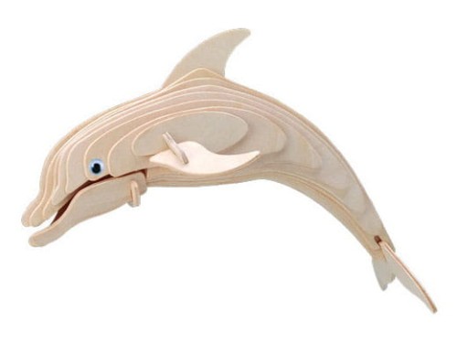 Delfin składanka drewniana puzzle 3D H002 Sea-Land