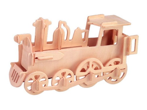 Lokomotywa składanka drewniana puzzle 3D P005 Sea-Land