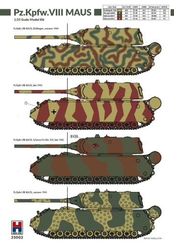 Czołg PzKpfw VIII Maus 35003 Hobby 2000