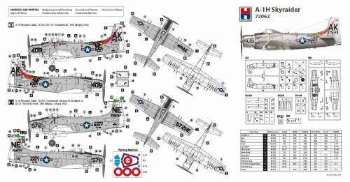 Samolot Douglas A-1H Skyraider 72062 Hobby 2000