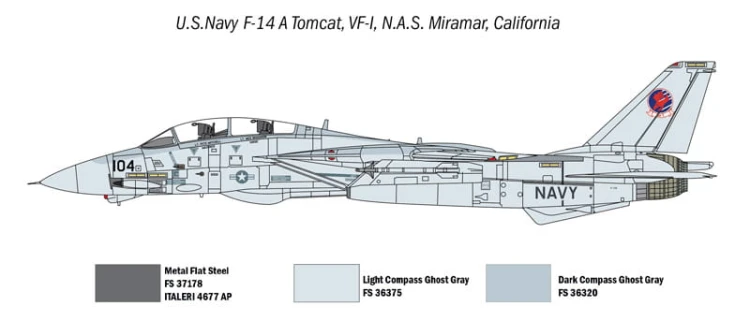 Samolot F-14a Tomcat A-4F Skyhawk 1422 Italeri