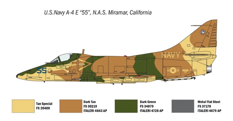 Samolot F-14a Tomcat A-4F Skyhawk 1422 Italeri