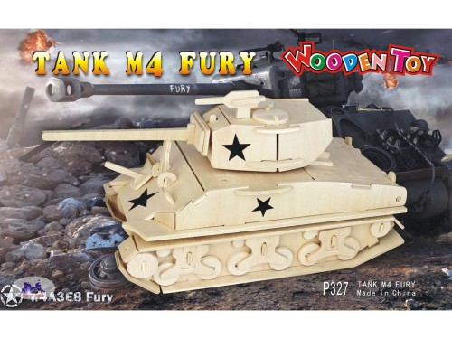 Czołg M4 Sherman składanka drewniana P327