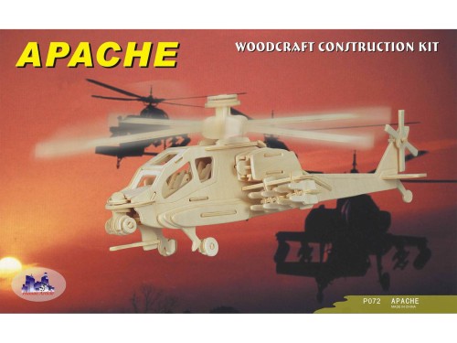 Helikopter Apache składanka drewniana P072