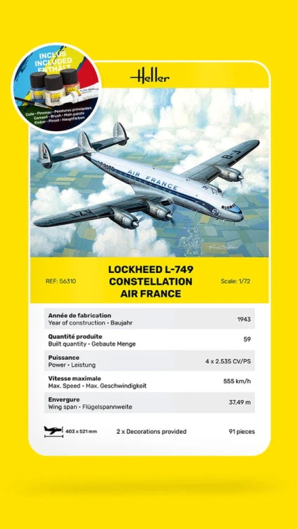 Samolot Lockheed L-749 Constellation 56310 Heller