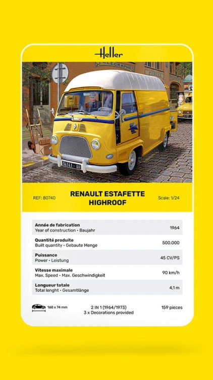 Renault Estafette High Roof 80740 Heller