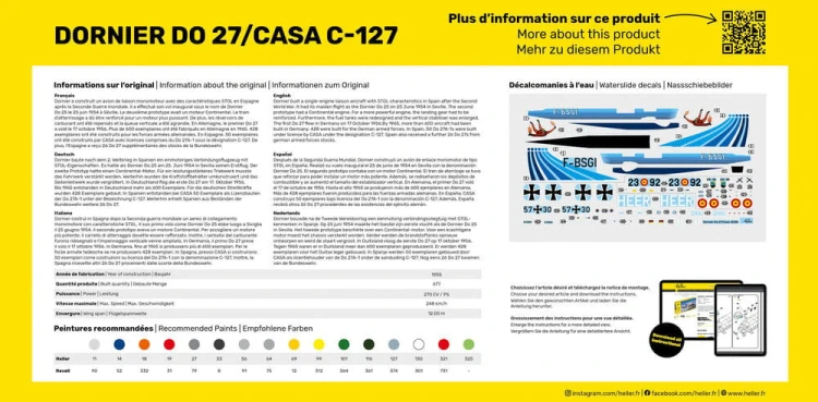 Samolot Dornier D0 27 CASA C-127 30304 Heller