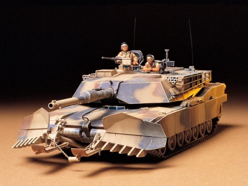 Czołg M1A1 Abrams trał pług przeciwminowy 35158 Tamiya