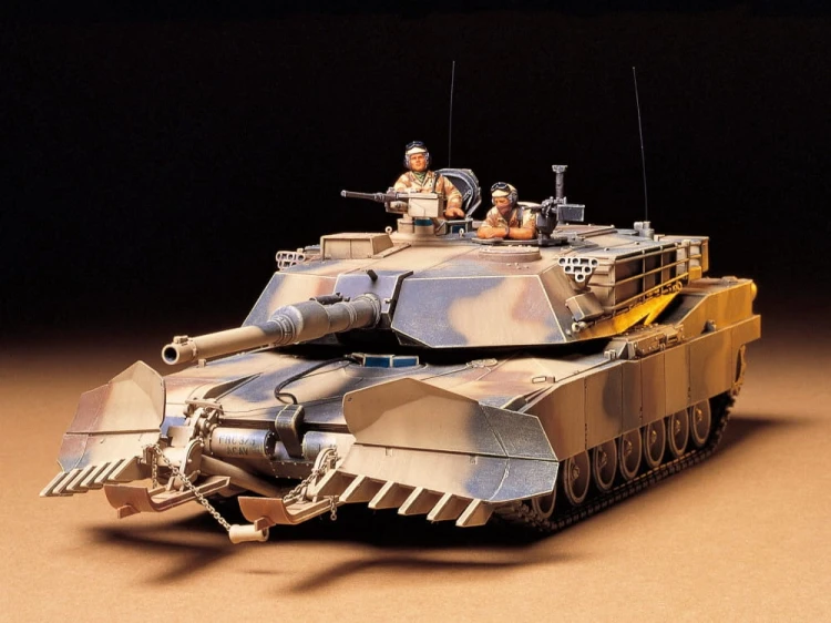 Czołg M1A1 Abrams trał pług przeciwminowy 35158 Tamiya