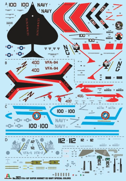 Samolot Boeing F/A-18F Super Hornet 2823 Italeri