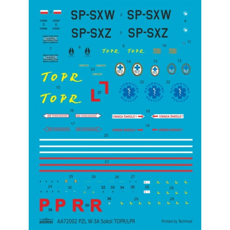 Śmigłowiec PZL W-3A Sokół TOPR AA72002 Answer