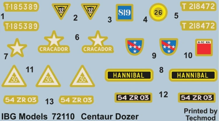 Czołg Centaur Dozer z lemieszem 72110 IBG