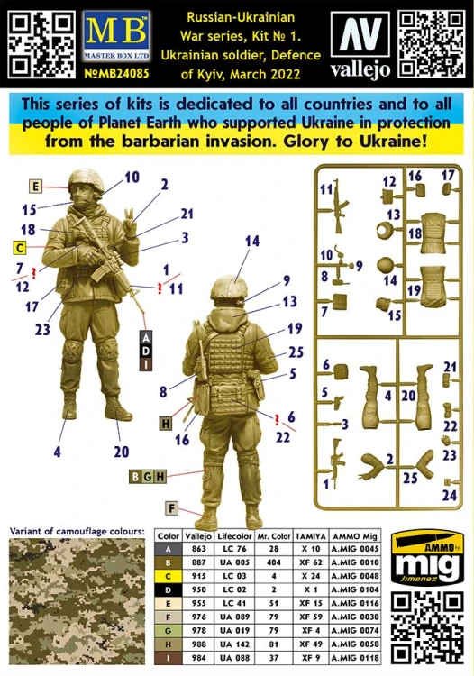 Figurka żołnierz ukraiński MB24085 MB