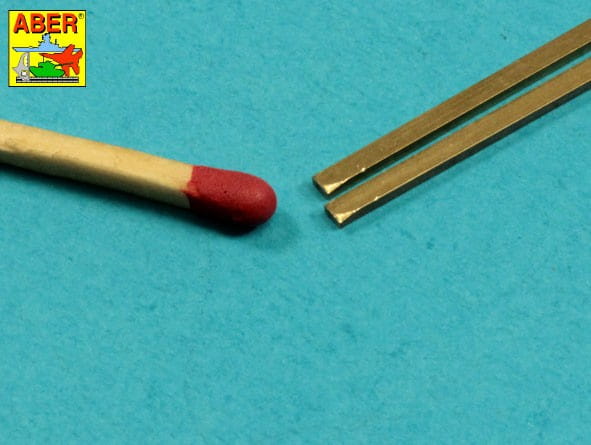 Pręty kwadratowe mosiężne 1,5mm x 245mm KR15 Aber